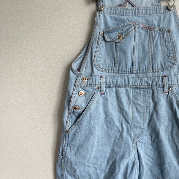 Vintage 90s Squeeze Denim Overall Shortalls Size‎ 6 - Picture 4 of 13